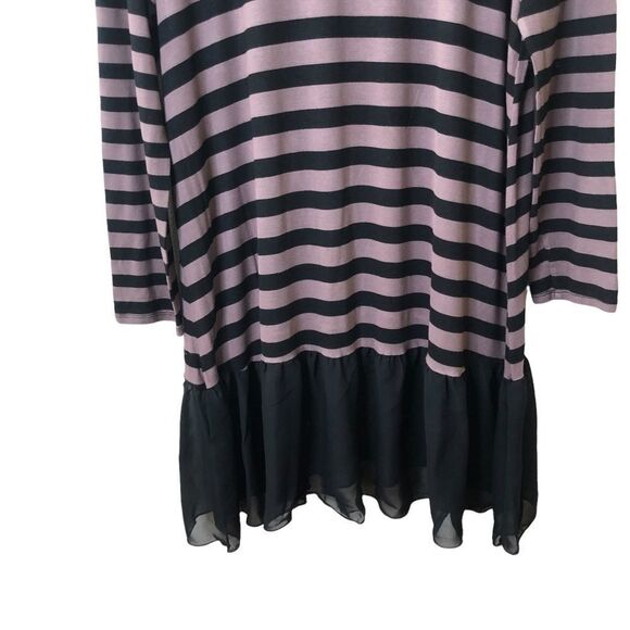 Striped Black and Pink Dress - Picture 6 of 9